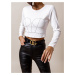 Biely crop top AFRA s kamienkami