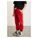 GRIMELANGE EVANS-GRM24014 75% cotton 25% polyester ornamental label raising yarn boy jogger Red 