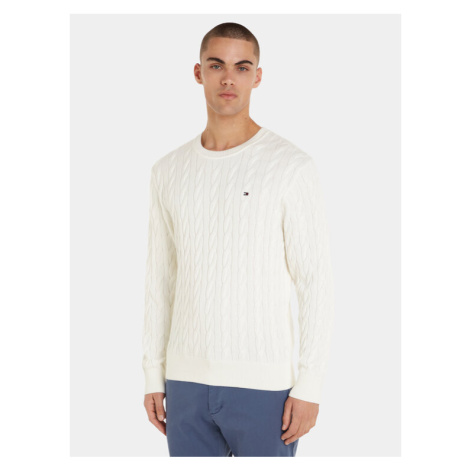 Tommy Hilfiger Sveter MW0MW33132 Écru Relaxed Fit