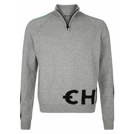 CHIEMSEE Športový sveter  sivá melírovaná / čierna