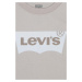 Detské bavlnené tričko Levi's béžová farba, s potlačou