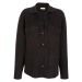 Pletená košeľa s módnym zaobleným spodným okrajom Alba Moda Čierna
