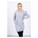 Dress with decorative ruffles and a hood in gray color