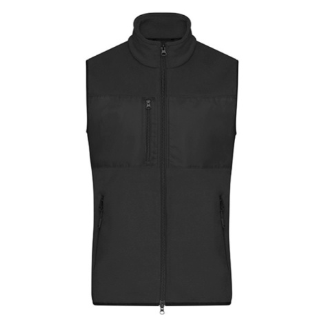 James&amp;Nicholson Pánská fleecová vesta JN1310 Black