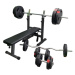 Gorilla Sports Posilovací lavice II + nakládací set 100 kg