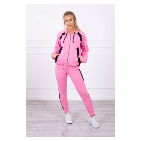 Striped sports set light pink