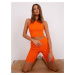 Orange three-piece casual set with top