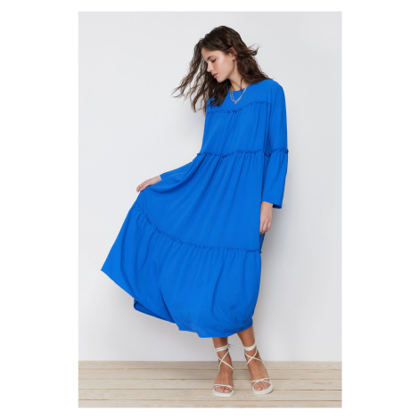 Trendyol Blue Piping Detailed Woven Dress