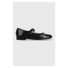 Kožené balerínky Jonak DAURINE CUIR GLACE čierna farba, 3300192