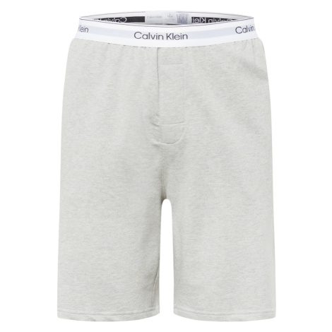 Calvin Klein Underwear Pyžamové nohavice  sivá / sivá melírovaná / čierna / biela