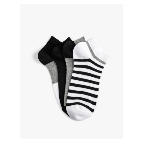 Koton Striped 4-Pack Booties Socks Set Multicolor