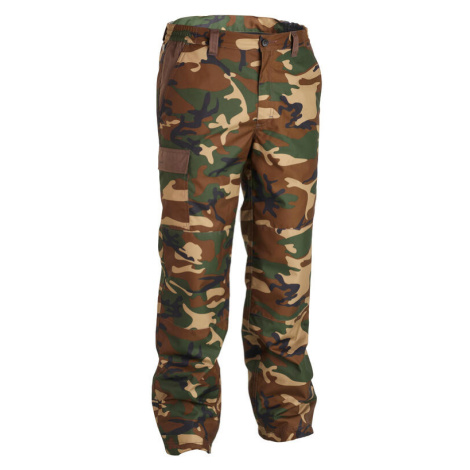 Nepremokavé poľovnícke nohavice Camo 100 hrejivé SOLOGNAC