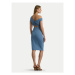 Lauren Ralph Lauren Koktejlové šaty 250933454002 Modrá Slim Fit