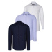 TRIPLE SET G726 DEWBERRY SHIRT-NAVY BLUE-WHITE-LILAC