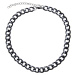 Large chain necklace in black