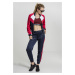 Women's Short Raglan Track Jacket Navy/Fiery Red/White