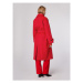 Simple Prechodný kabát PLD502-04 Červená Relaxed Fit