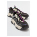 LuviShoes LEONA Black Purple Women's Sports Sneakers