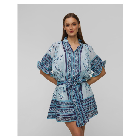 Dámske šaty Juliet Dunn Cherry Blossom Blouson Dress In China Blue