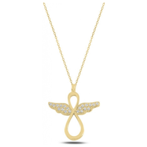 OLIVIE Strieborný náhrdelník ANJEL GOLD 5534