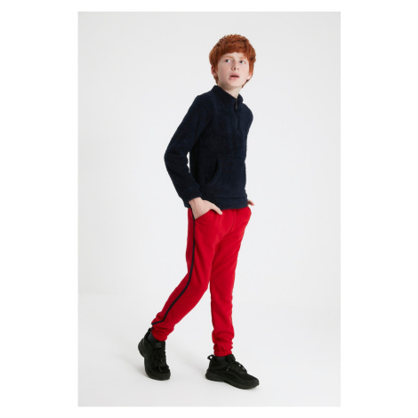 Trendyol Red Stripe Detailed Boy Knitted Slim Sweatpants