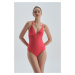 Dagi Red Lined Triangle Swimsuit