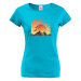 Dámské tričko pre cestovateľov a turistov Západ slnka