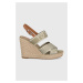 Sandále Tommy Hilfiger dámske, béžová farba, na kline