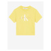 Žlté dámske tričko s potlačou Calvin Klein