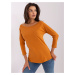 Dark orange blouse with 3/4 sleeves