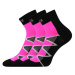 Voxx Monsa Unisex športové ponožky - 3 páry BM000000835900105684 čierna/ružová