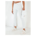 Biele vypasované džínsy NAVILES UY1987