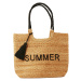 Plážová taška s výšivkou "summer", juta