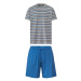 LIVERGY® Pánske krátke pyžamo (pruhy/modrá)