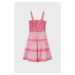 Dievčenské šaty Mayoral ružová farba, midi, áčkový strih