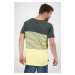 Žlto-zelené pánske vzorované tričko Alife and Kickin