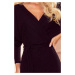 Čierne svetrové šaty na zaväzovanie LOLLA 356-3