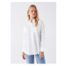 LC Waikiki Plain Long Sleeve Oversize Poplin Women's Shirt