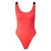 Calvin Klein Swimwear Jednodielne plavky  sivá / červená / čierna