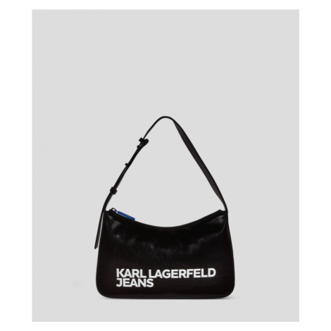 Kabelka Karl Lagerfeld Jeans Essential Logo Baguette Čierna