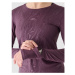 Dámske tréningové tričko s dlhým rukávom 4F LONGSLEEVE FNK-WAW24TFLOF249-50S-DARK VIOLET