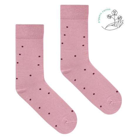 Ponožky Kabak Unisex s burgundskými bodkami