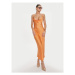 Guess Koktejlové šaty W3GK85 WD8G2 Oranžová Slim Fit