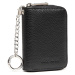 Kompaktná unisex kožená peňaženka Miss Lulu Doran - čierna