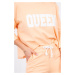 Set with peach queen print