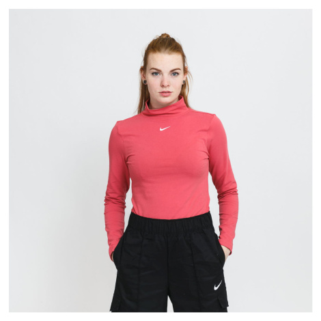 Nike Sportswear Essential Mock Long-Sleeve Top Pink