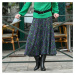 Blancheporte Dlhá sukňa s potlačou čierna/zelená