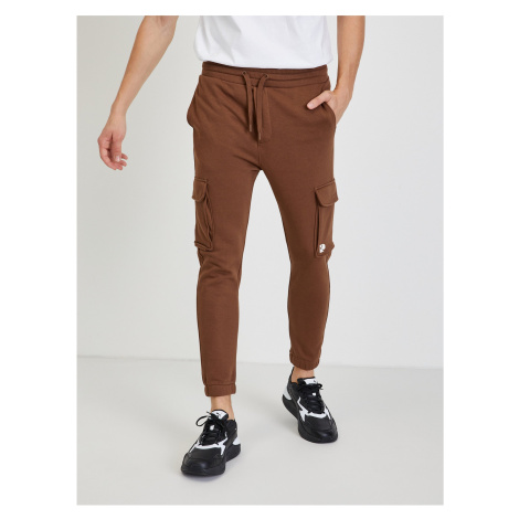 Brown Men's Sweatpants with Pockets Tom Tailor Denim - Men