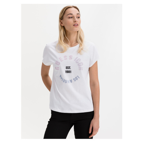 White Women's T-Shirt Guess Tonya - Women