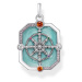 Thomas Sabo PE961-340-7 Silver pendant Wheel of Karma + cubic zirconia